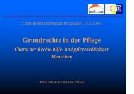 Grundrechte in der Pflege - Berlin Brandenburger Pflegetage