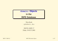 domain: Objects in the RIPE Database