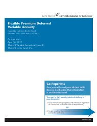 Thrivent Annuities Comparison Chart