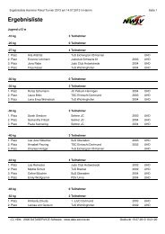 Ergebnisliste Hammer Pokal Turnier 2013 - Nordrhein-Westfälischer ...