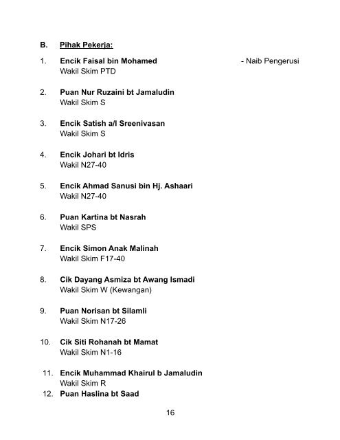 MINIT MESYUARAT PENGURUSAN - Kementerian Sumber Manusia