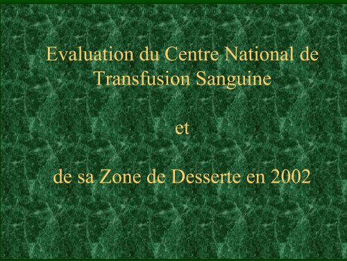 La Transfusion Sanguine au Togo en 2006 Politique ... - ReMeD