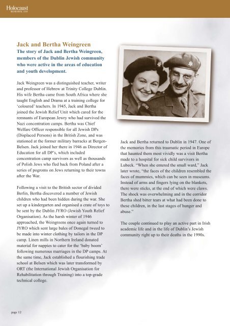 Lynn Jackson brochure - Holocaust Education Trust Ireland