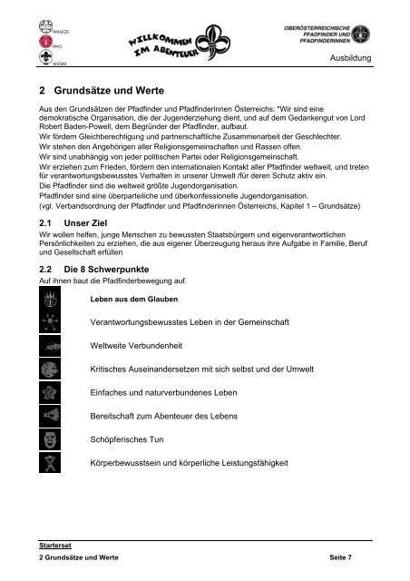 Ein Handbuch - Pfadfinder und Pfadfinderinnen Österreichs