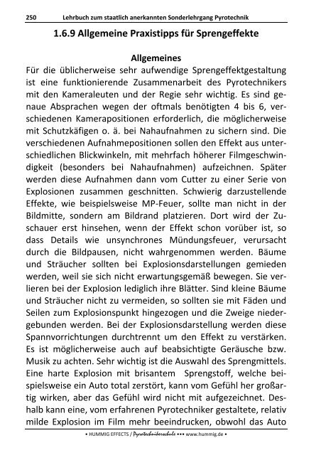 Lehrbuch zum Sonderlehrgang Pyrotechnik - Pyrotechnikerschule ...