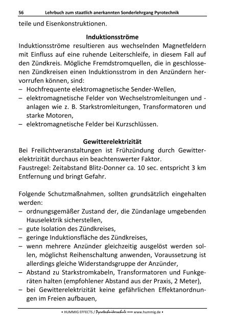 Lehrbuch zum Sonderlehrgang Pyrotechnik - Pyrotechnikerschule ...