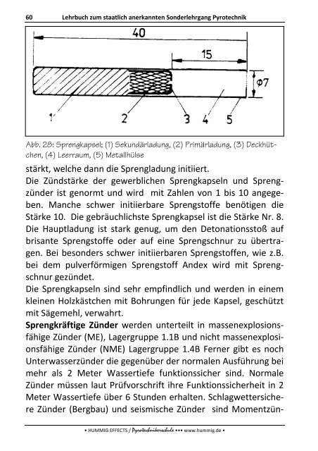 Lehrbuch zum Sonderlehrgang Pyrotechnik - Pyrotechnikerschule ...