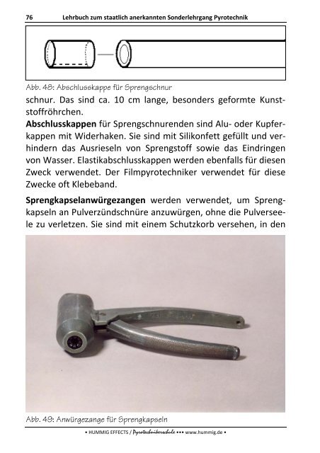 Lehrbuch zum Sonderlehrgang Pyrotechnik - Pyrotechnikerschule ...