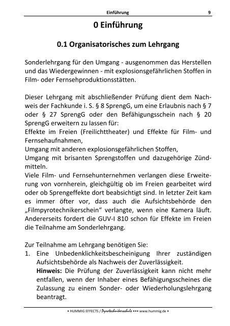 Lehrbuch zum Sonderlehrgang Pyrotechnik - Pyrotechnikerschule ...