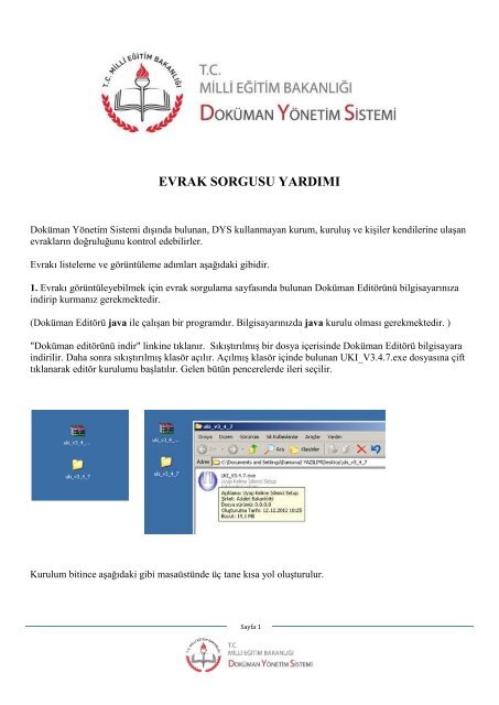 Yarda M Evrak Sorgulama