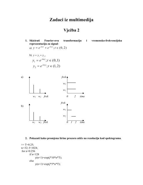 Zadaci iz multimedija VjeÅ¾ba 2