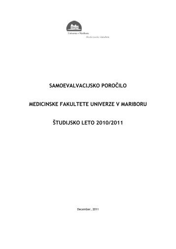 2010-11 - Faculty of Medicine University of Maribor - Univerza v ...