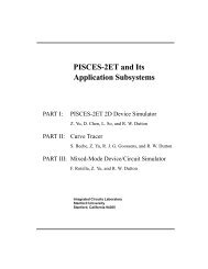 PISCES-2ET manual - Stanford Technology CAD Home Page