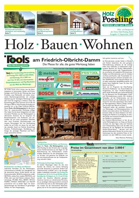 am Friedrich-Olbricht-Damm - Holz Possling