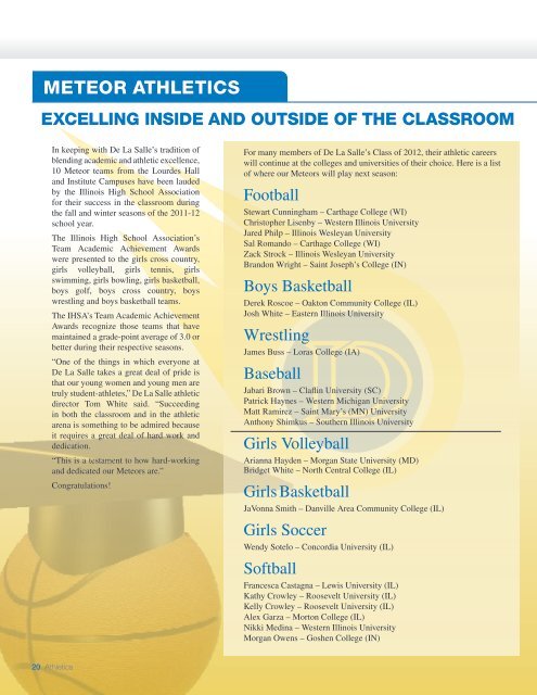 Summer 2012 Issue - De La Salle Institute