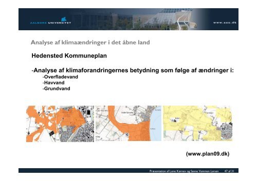 KlimaÃ¦ndringer, planlÃ¦gning og miljÃ¸vurdering af Prof. Lone ...