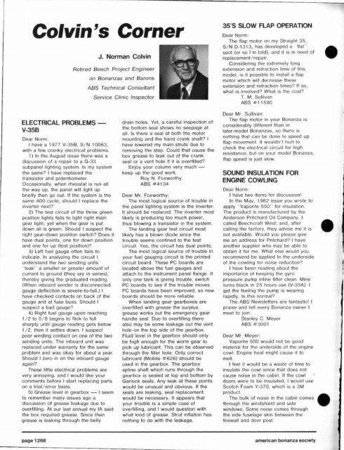 December 1982 - American Bonanza Society