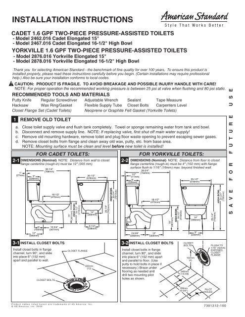 INSTALLATION INSTRUCTIONS - Home Depot