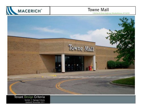 Towne Mall Signage Criteria - Macerich