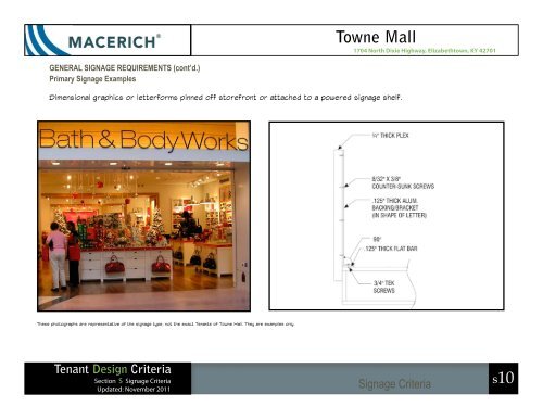 Towne Mall Signage Criteria - Macerich