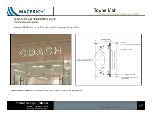 Towne Mall Signage Criteria - Macerich