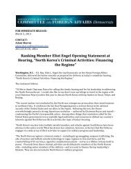 Rep. Eliot Engel - National Committee on North Korea