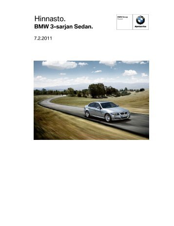 BMW 3-sarjan Sedan (E90), Hinnasto ja Limited Business Edition ...