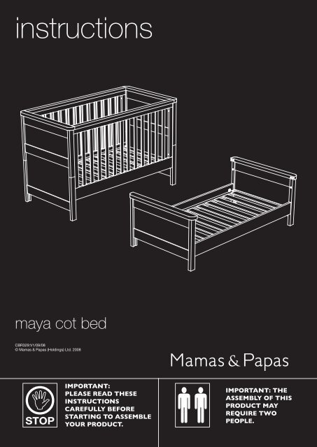 mamas and papas cot bed assembly