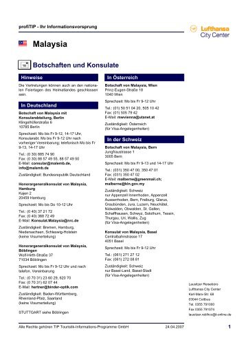 Malaysia Landesdaten - Radunz- Reiseseiten