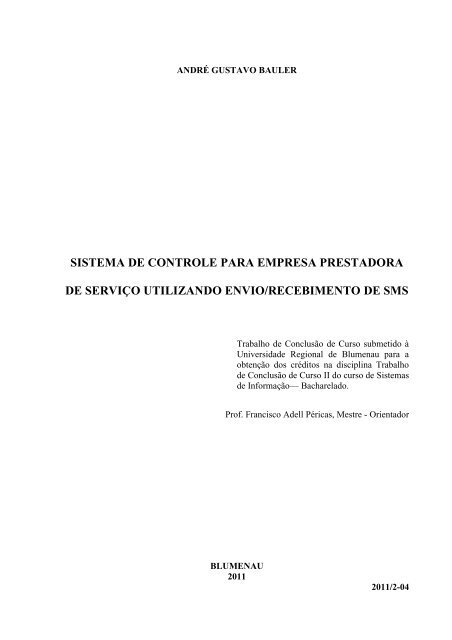 Sistema de Controle para Empresa Prestadora de ServiÃ§o utilizando ...