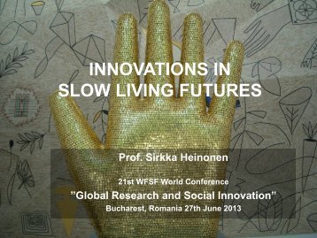 INNOVATIONS IN SLOW LIVING FUTURES - uefiscdi