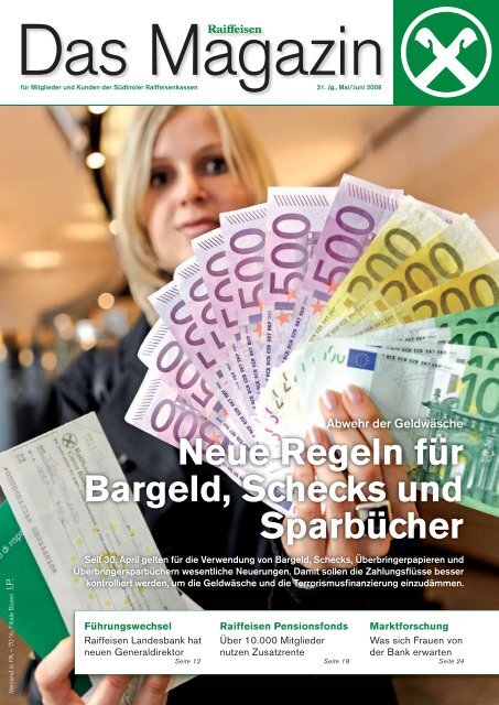 Neue Regeln für Bargeld, Schecks und Sparbücher  - Raiffeisen