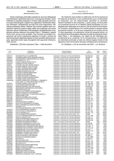 VehÃ­culos de tracciÃ³n mecÃ¡nica > ModificaciÃ³n 2001 - Arrieta