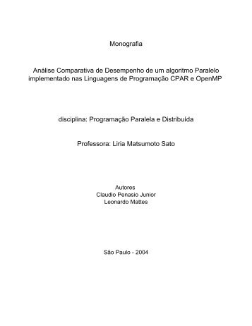 Análise Comparativa de Desempenho de um algoritmo ... - LSI