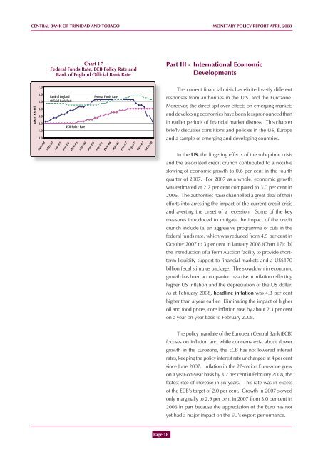 April 2008 Report - Central Bank of Trinidad and Tobago