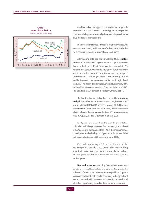 April 2008 Report - Central Bank of Trinidad and Tobago