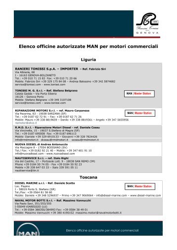 Service motori commerciali - Ranieri Tonissi SpA