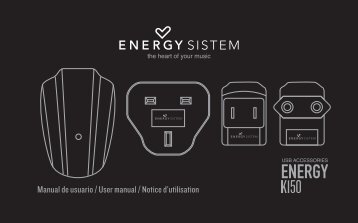 Manual de usuario / User manual / Notice d'utilisation - Energy Sistem