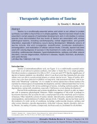 Therapeutic Applications of Taurine - George Eby Research Institute