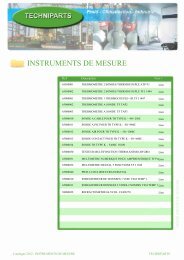 INSTRUMENTS DE MESURE - techniparts