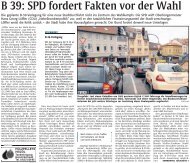 B 39: SPD fordert Fakten vor der Wahl - SPD-Stadtverband Neustadt