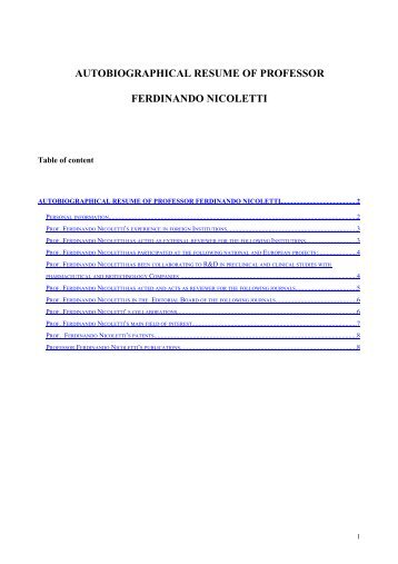 Prof. Ferdinando Nicoletti - Medicina