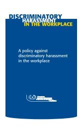 A policy against discriminatory harassment in the workplace - CDPDJ