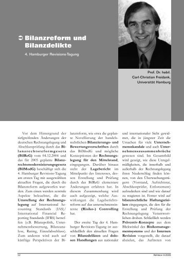 Bilanzreform und Bilanzdelikte (II 2005) - IBS Schreiber GmbH