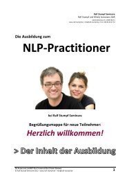 NLP-Practitioner - Ralf Stumpf Seminare