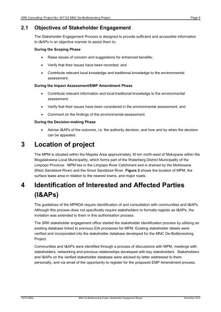 proposed mogalakwena north concentrator de ... - SRK Consulting