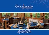 Speisekarte - Hotel und Restaurant zum Leineweber in Burg ...