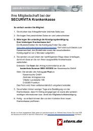 Freiwillige Versicherung Bei Der Securvita Krankenkasse