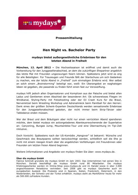 Hen Night Vs Bachelor Party