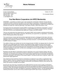 Press Release - Western Farmers Electric Cooperative